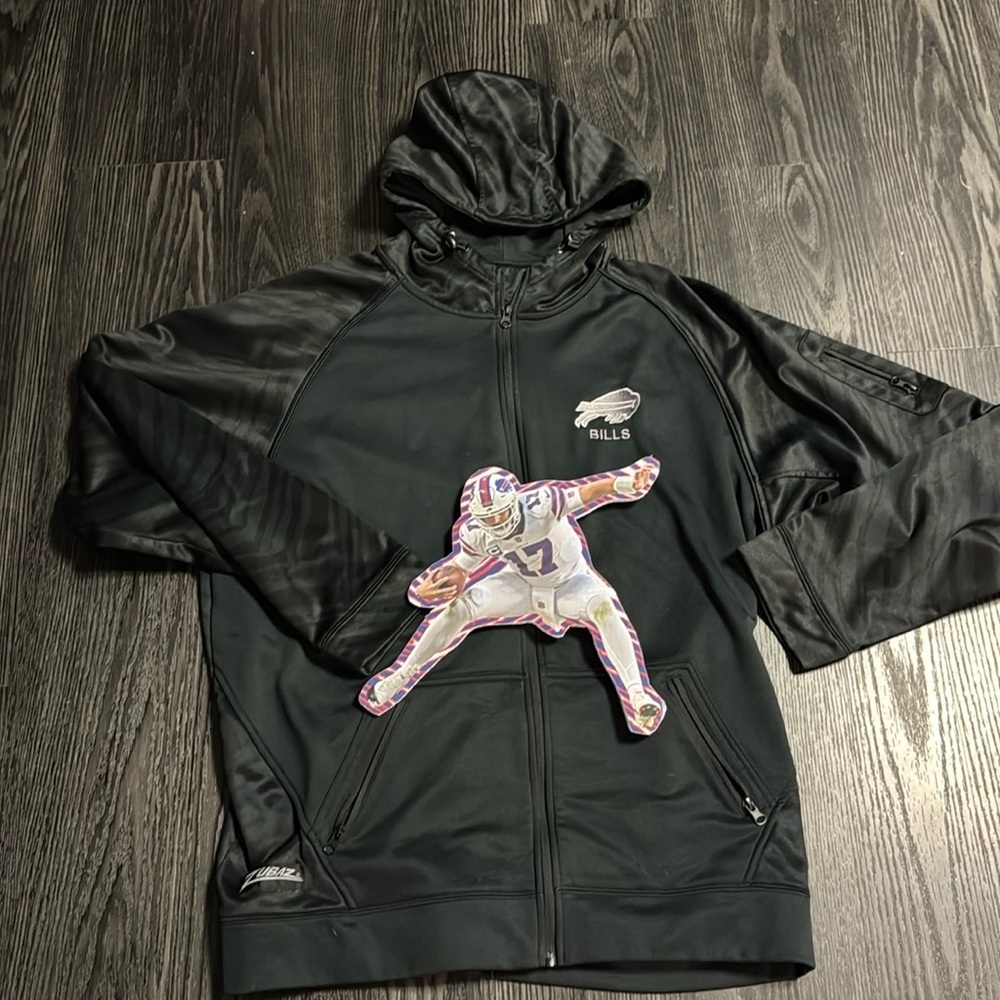 ♥️💙ZUBAZ FULL ZIP BUFFALO BILLS HOODIE♥️💙ZIP POCKETS♥️💙SZ 2XL♥️